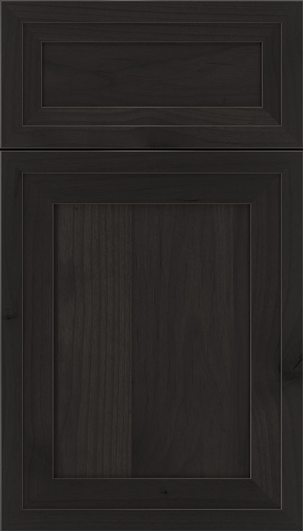 Asher 5pc Alder flat panel cabinet door in Charcoal