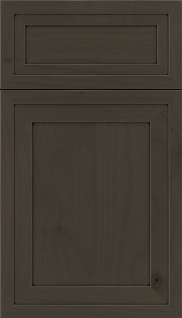 Asher 5pc Alder flat panel cabinet door in Thunder with Black glaze