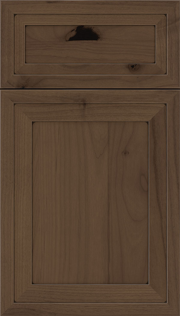 Asher 5pc Alder flat panel cabinet door in Toffee with Black glaze
