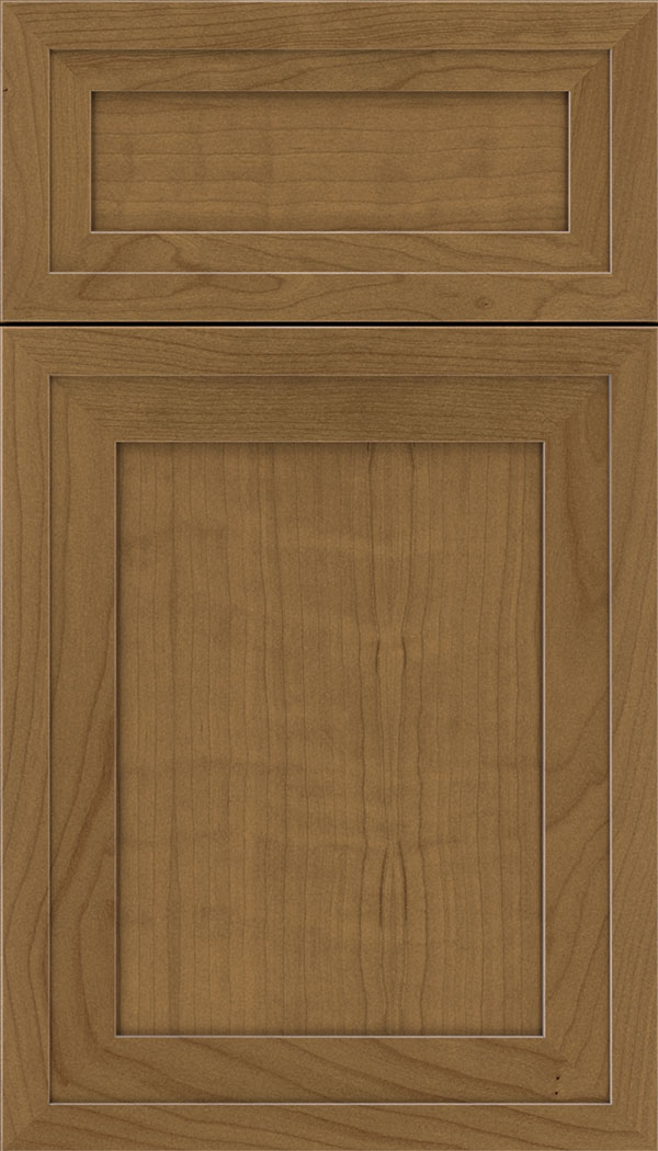 Asher 5pc Cherry flat panel cabinet door in Tuscan