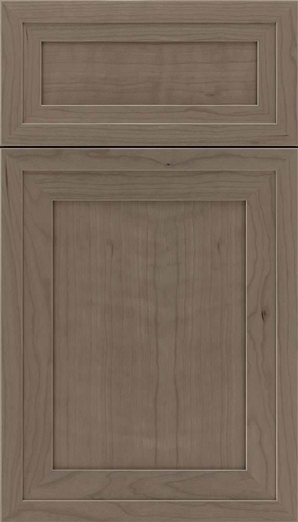 Asher 5pc Cherry flat panel cabinet door in Winter