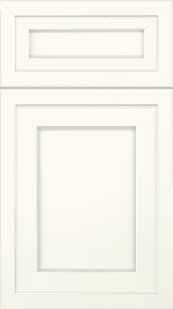 Asher 5pc Maple flat panel cabinet door in Alabaster