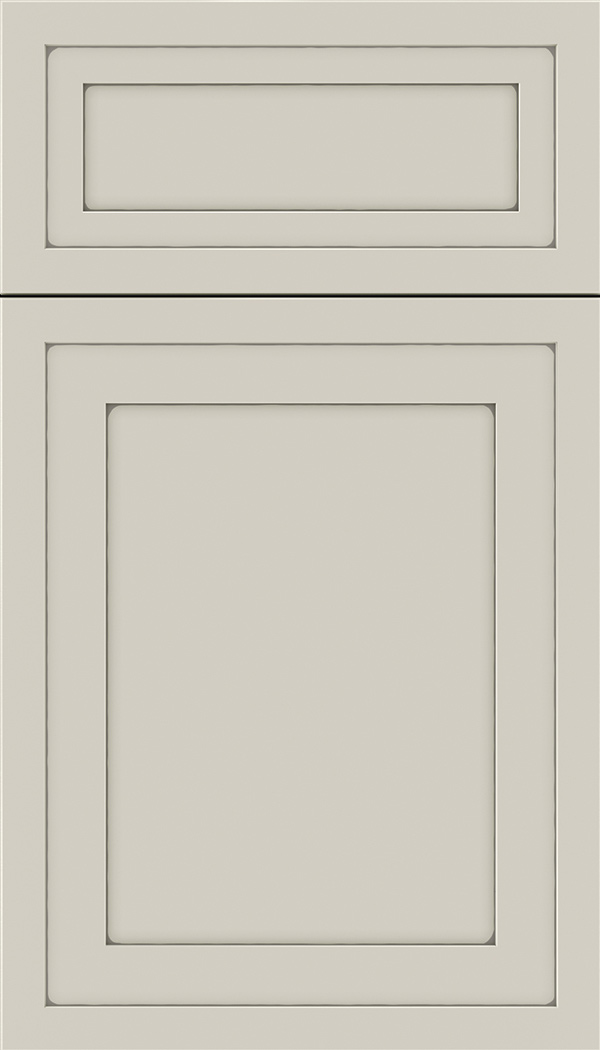 Asher 5pc Maple flat panel cabinet door in Cirrus with Pewter glaze