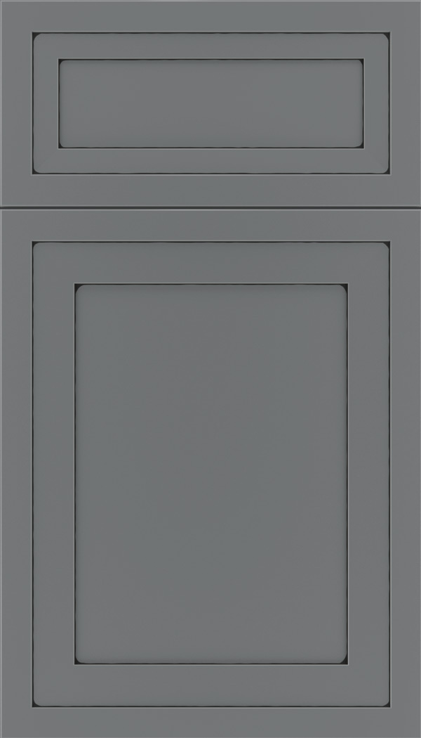 Asher 5pc Maple flat panel cabinet door in Cloudburst with Black glaze