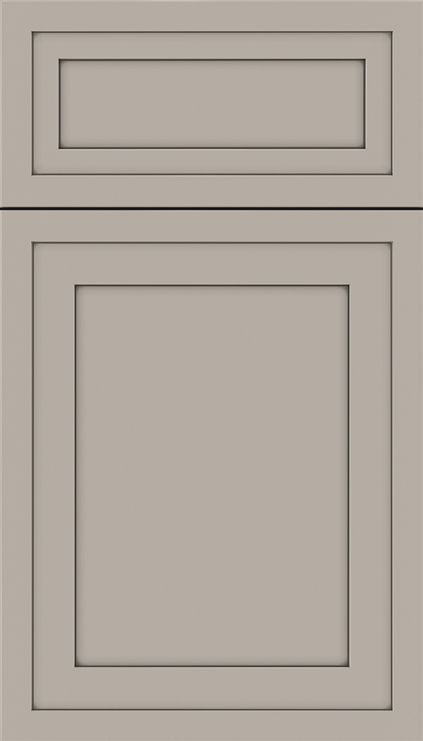 Asher 5pc Maple flat panel cabinet door in Nimbus with Smoke glaze