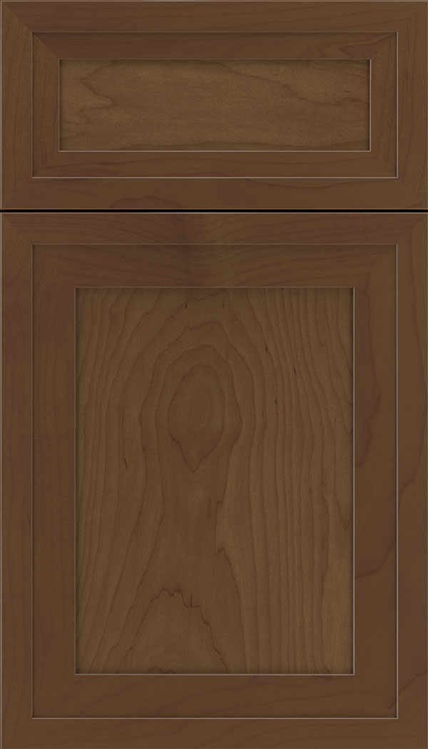 Asher 5pc Maple flat panel cabinet door in Sienna