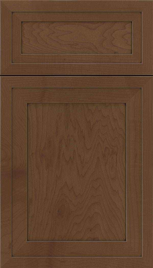 Asher 5pc Maple flat panel cabinet door in Sienna with Mocha glaze