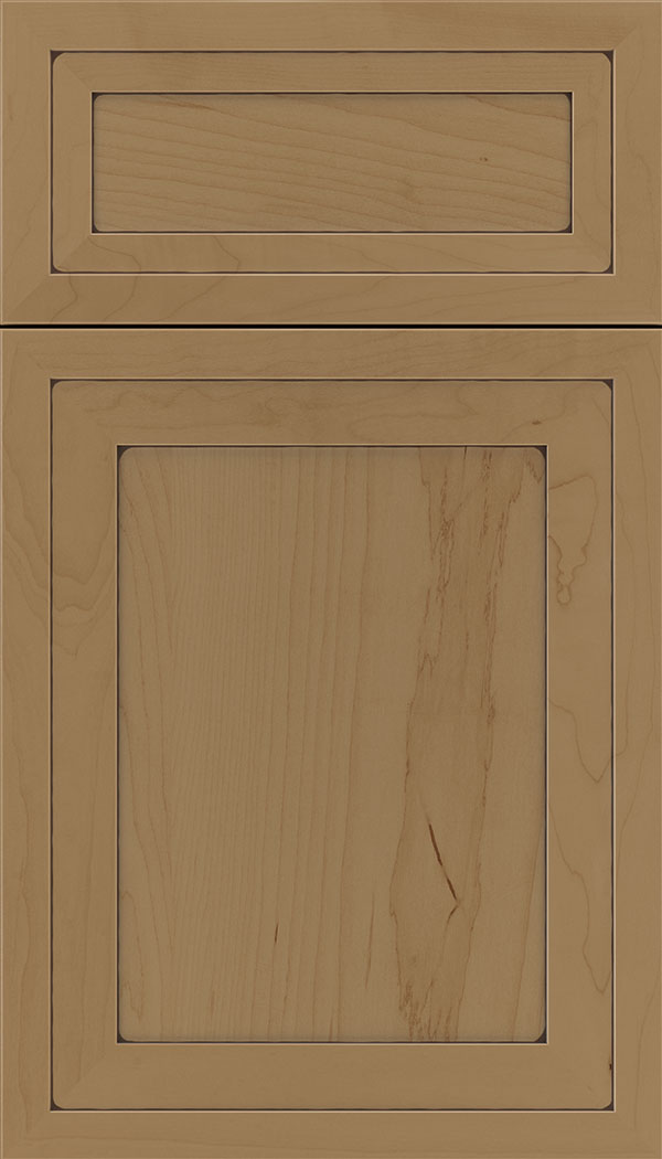 Asher 5pc Maple flat panel cabinet door in Tuscan with Mocha glaze