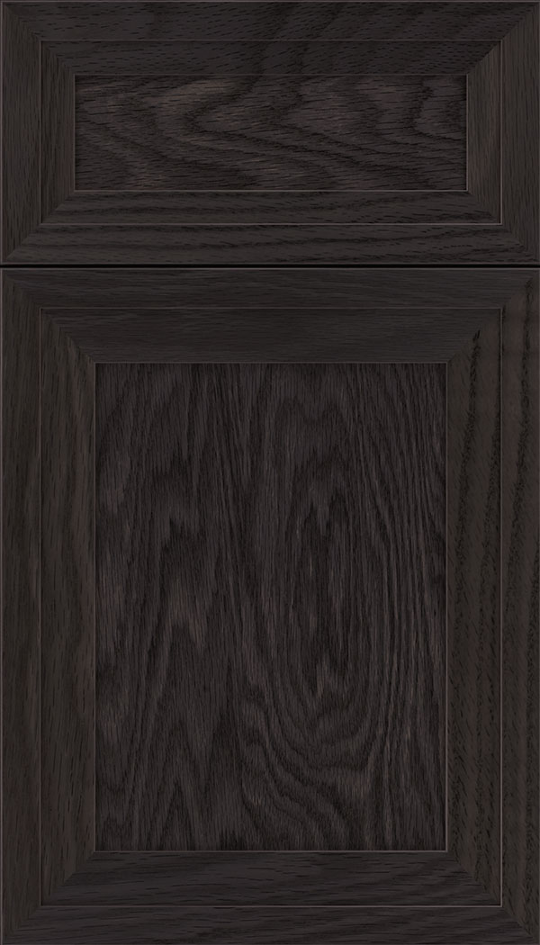Asher 5pc Oak flat panel cabinet door in Espresso