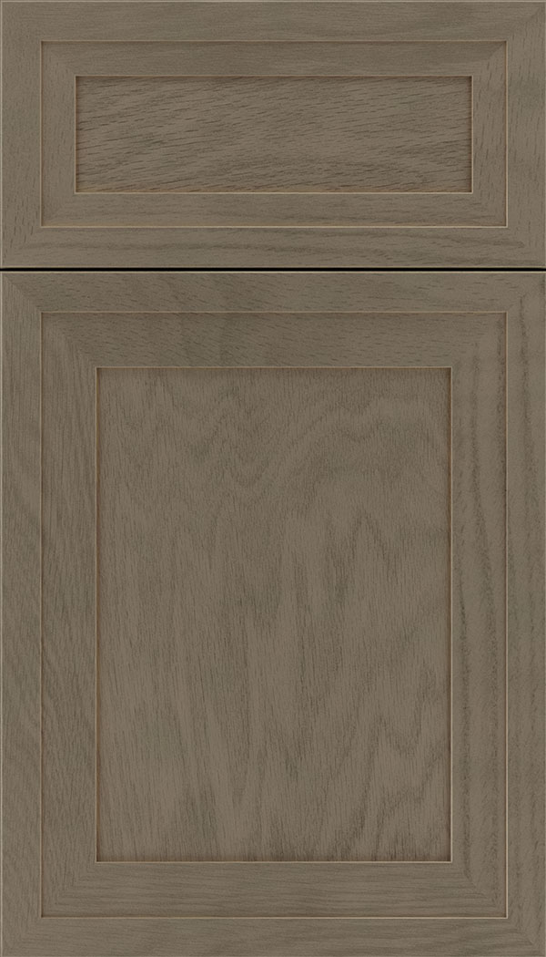 Asher 5pc Oak flat panel cabinet door in Winter
