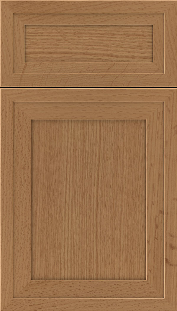 Asher 5pc Rift Oak flat panel cabinet door in Ginger