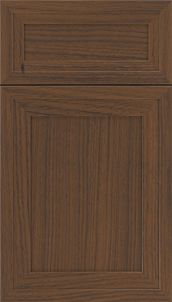 Asher 5pc Rift Oak flat panel cabinet door in Toffee