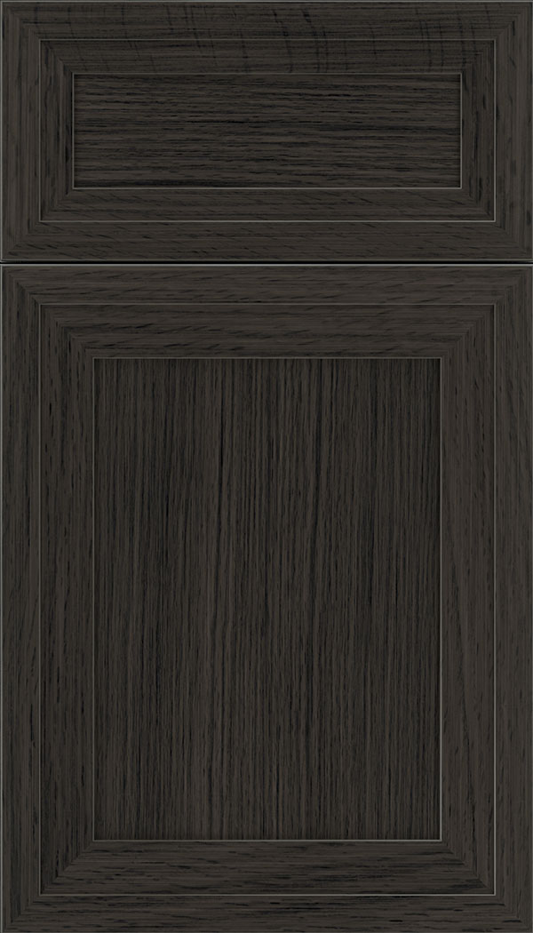 Asher 5pc Rift Oak flat panel cabinet door in Weathered Slate