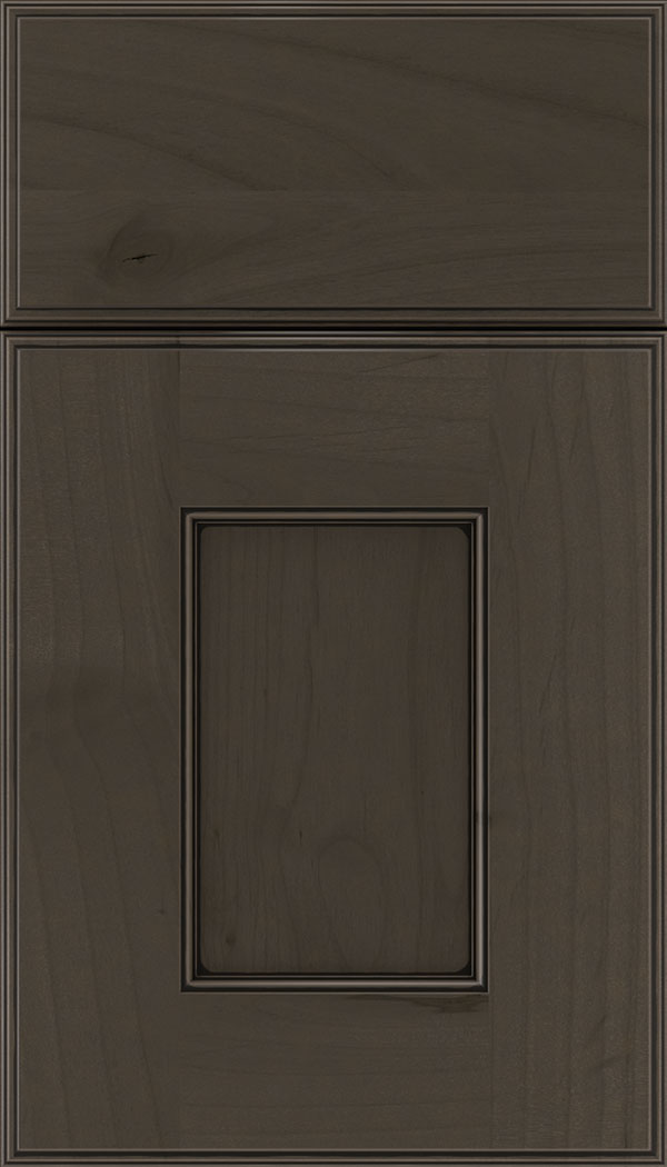 Berkeley Alder flat panel cabinet door in Thunder with Black glaze