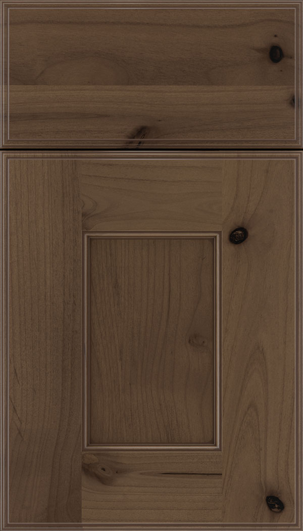 Berkeley Alder flat panel cabinet door in Toffee with Mocha glaze
