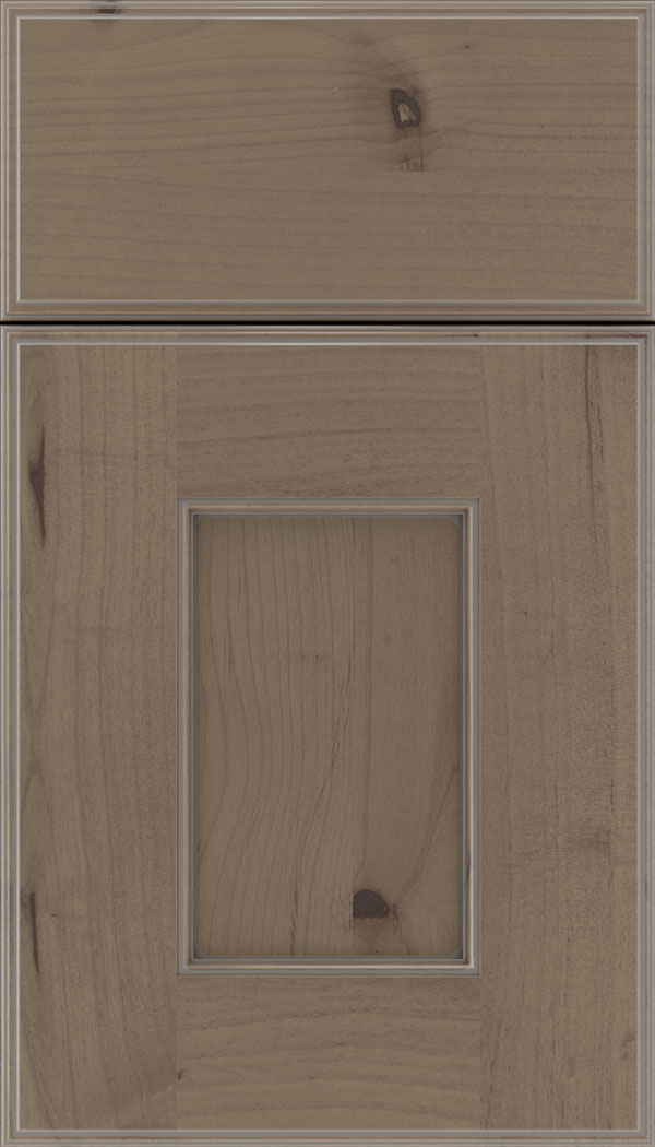 Berkeley Alder flat panel cabinet door in Winter with Pewter glaze