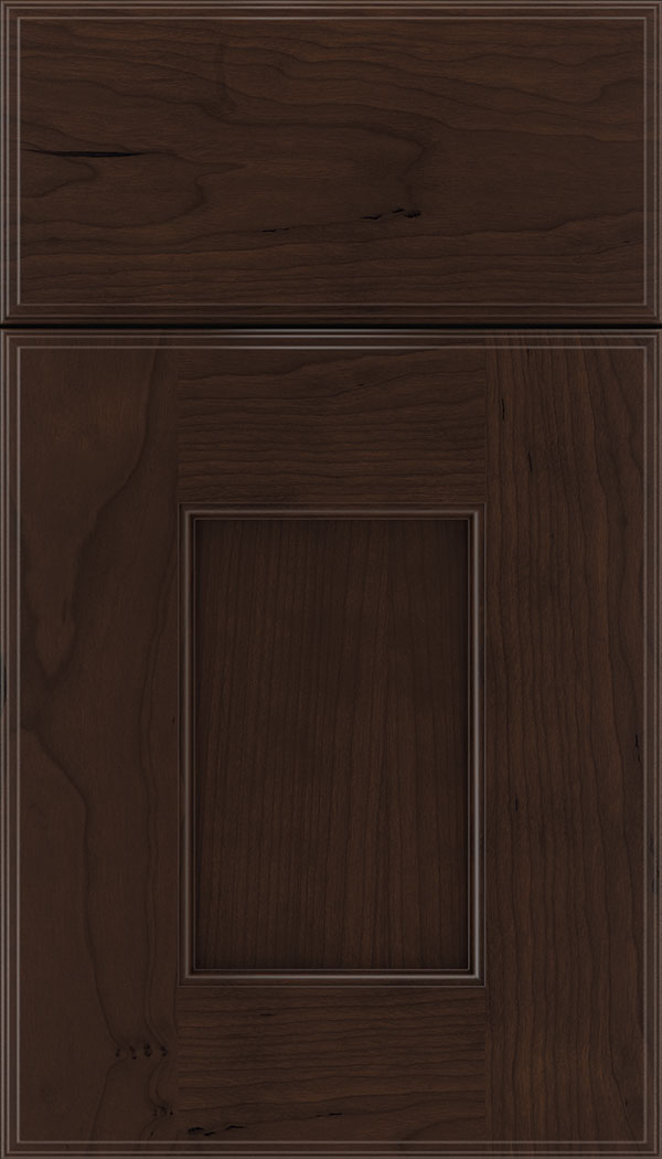 Berkeley Cherry flat panel cabinet door in Cappuccino