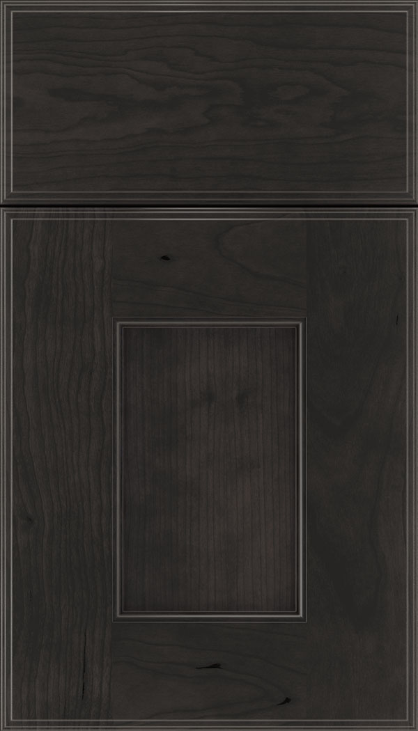 Berkeley Cherry flat panel cabinet door in Charcoal