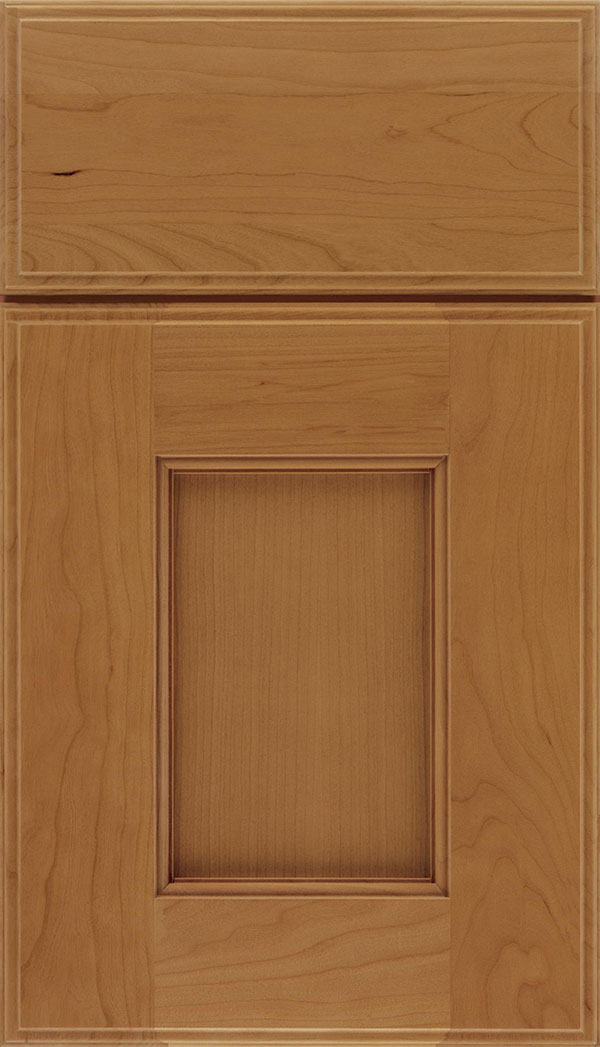 Berkeley Cherry flat panel cabinet door in Ginger