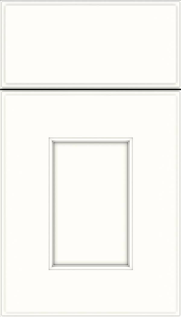 Berkeley Maple flat panel cabinet door in Alabaster 