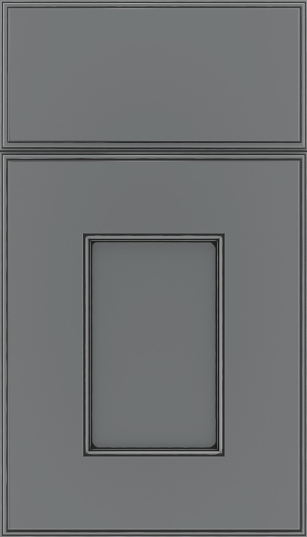 Berkeley Maple flat panel cabinet door in Cloudburst with Black glaze