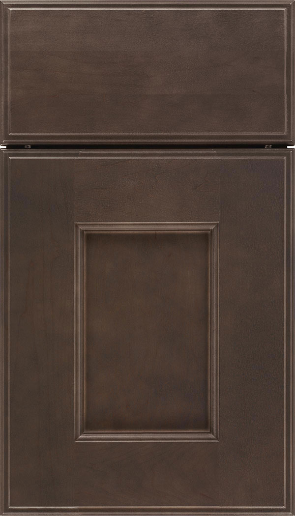 Berkeley Maple flat panel cabinet door in Thunder