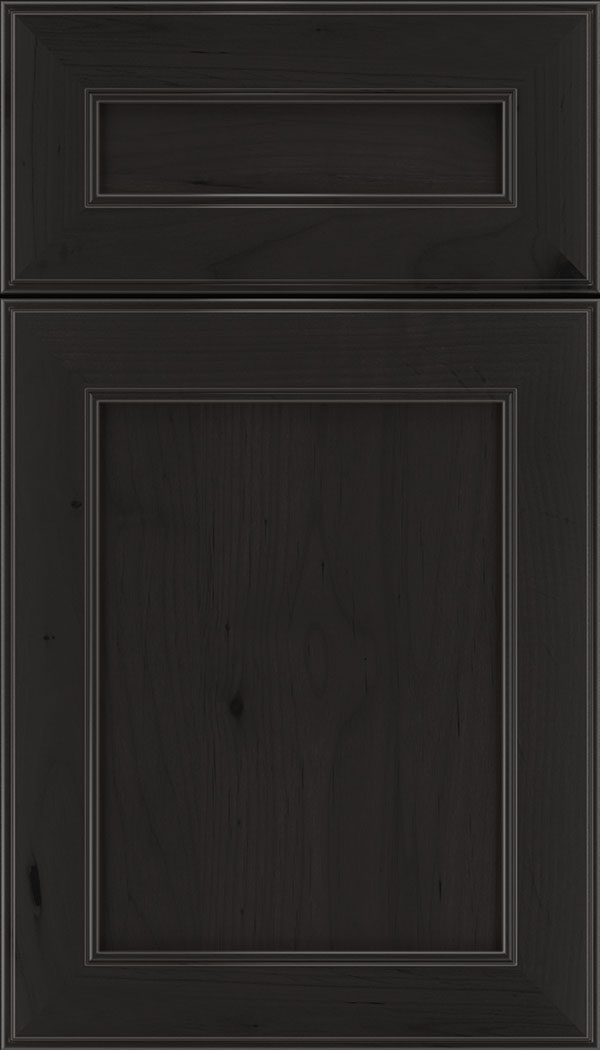 Chelsea 5pc Alder flat panel cabinet door in Charcoal