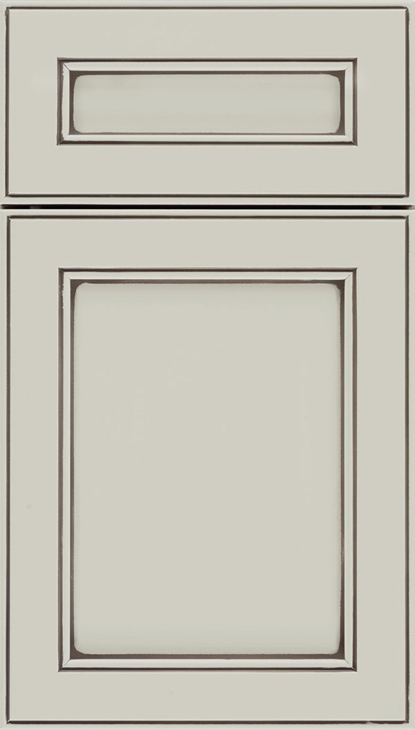 Chelsea 5pc Maple flat panel cabinet door in Cirrus with Smoke glaze