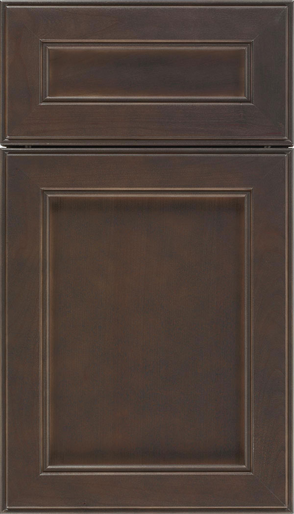 Chelsea 5pc Maple flat panel cabinet door in Thunder