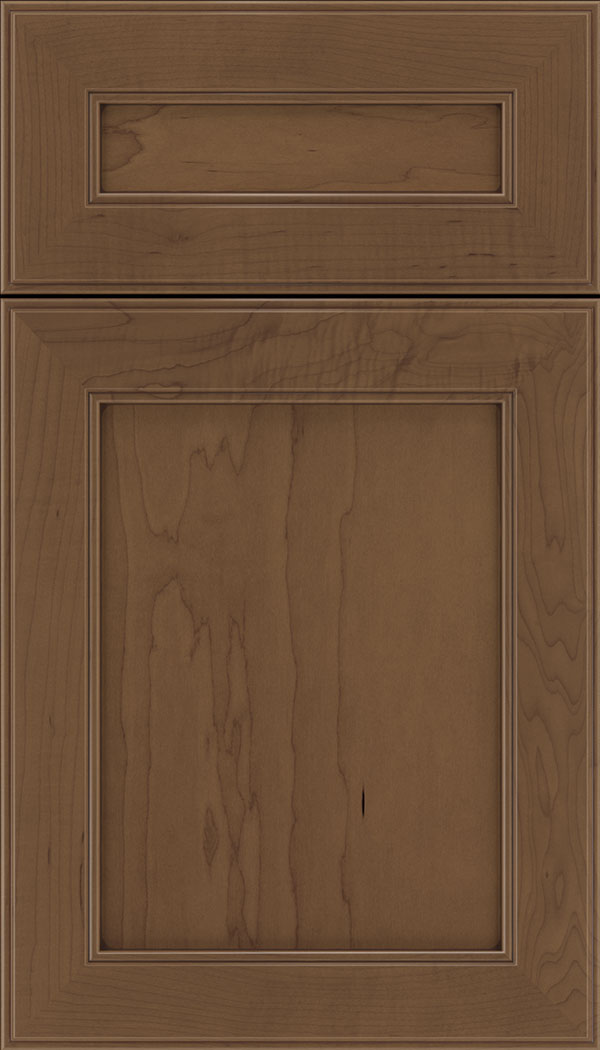 Chelsea 5pc Maple flat panel cabinet door in Toffee with Mocha glaze