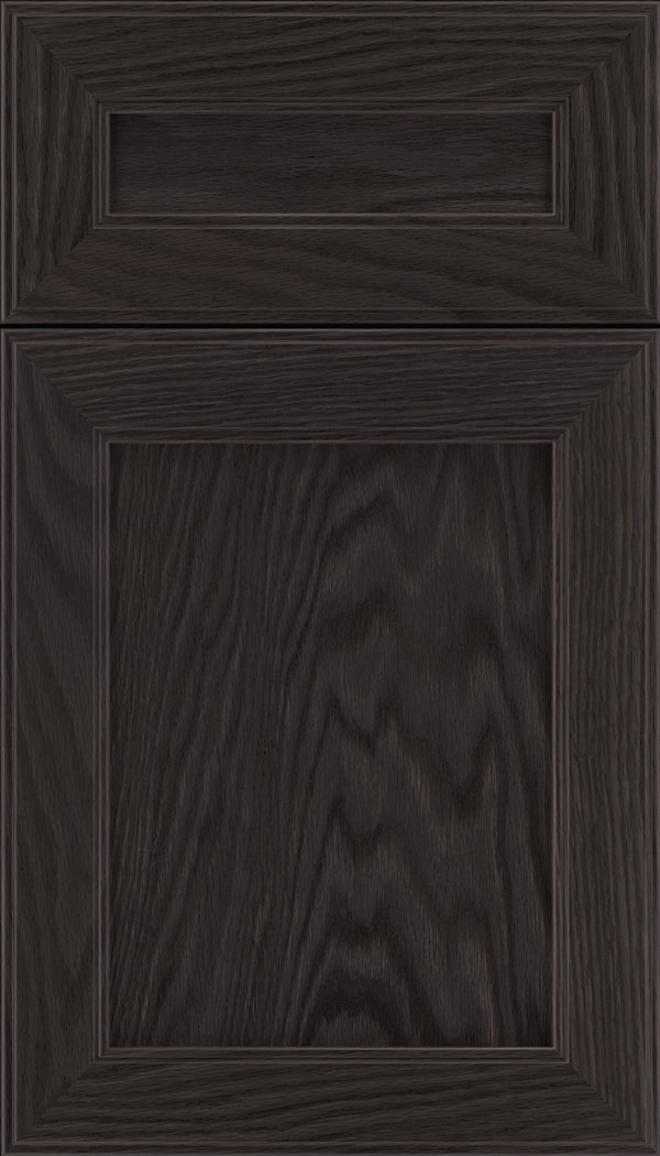 Chelsea 5pc Oak flat panel cabinet door in Espresso