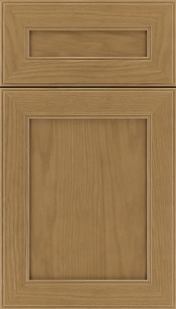 Chelsea 5pc Oak flat panel cabinet door in Tuscan