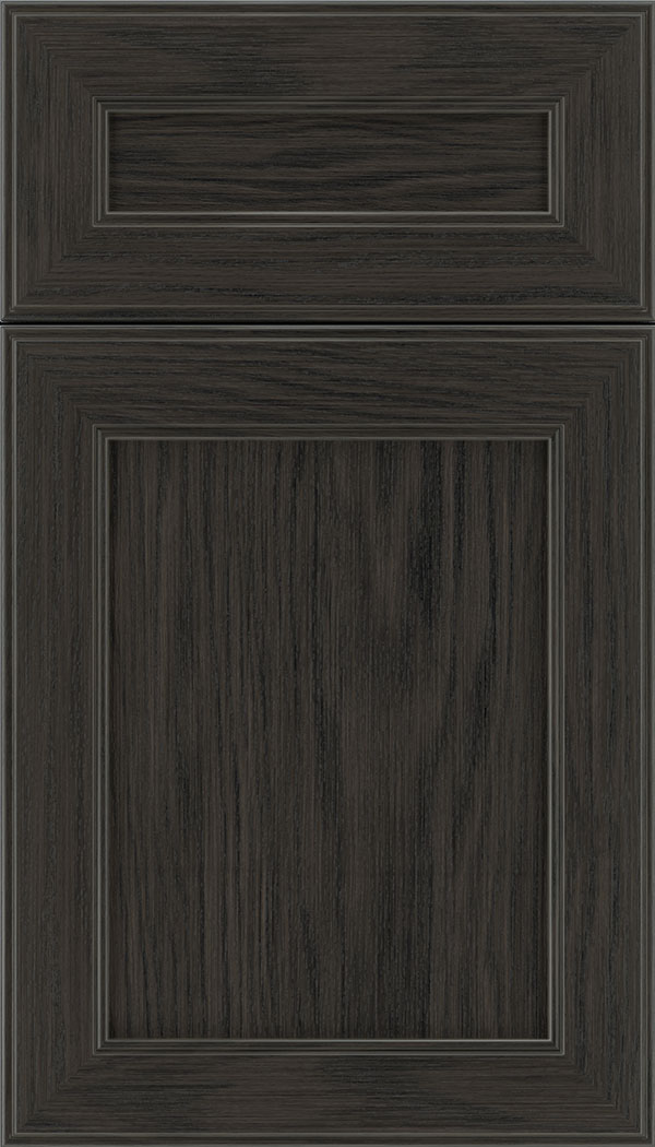 Chelsea 5pc Oak flat panel cabinet door in Weathered Slate