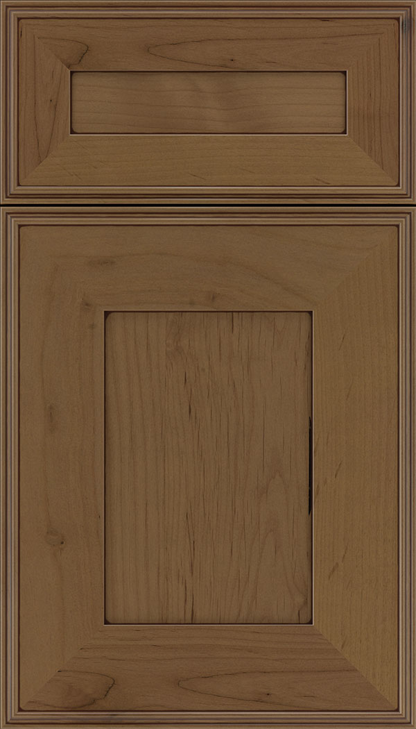 Elan 5pc Alder flat panel cabinet door in Tuscan with Mocha glaze