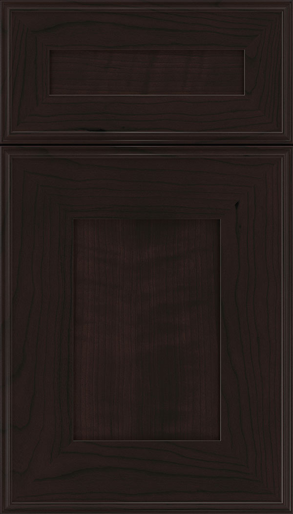 Elan 5pc Cherry flat panel cabinet door in Espresso