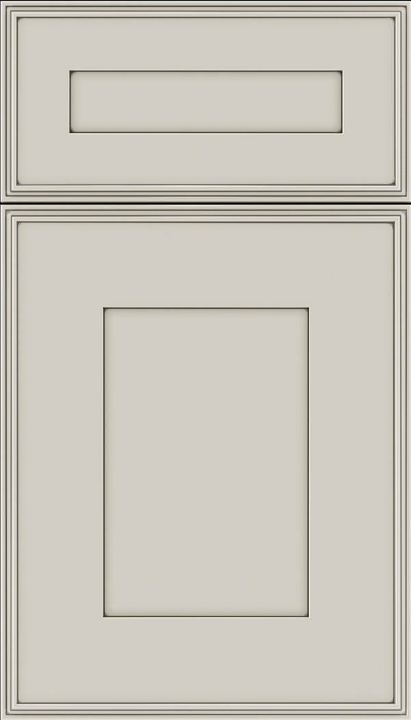 Elan 5pc Maple flat panel cabinet door in Cirrus with Smoke glaze