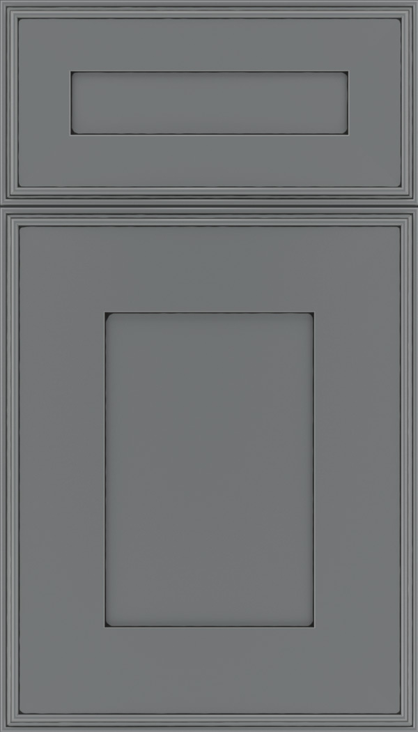 Elan 5pc Maple flat panel cabinet door in Cloudburst with Black glaze