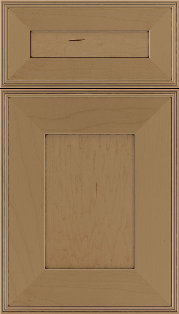 Elan 5pc Maple flat panel cabinet door in Tuscan with Mocha glaze