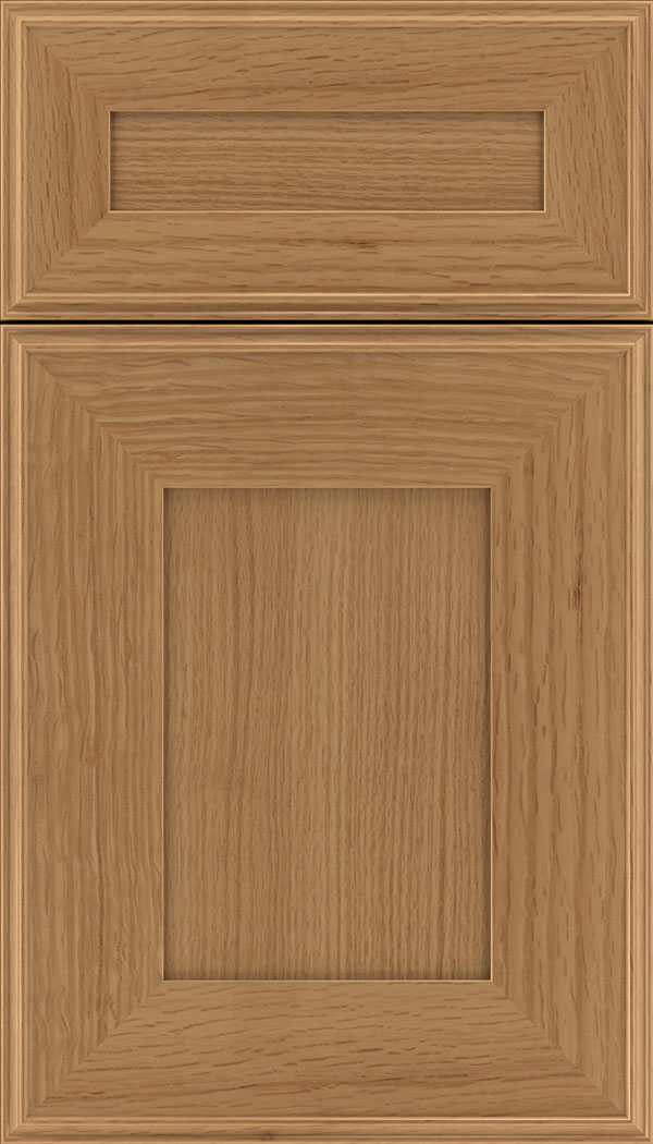 Elan 5pc Rift Oak flat panel cabinet door in Ginger