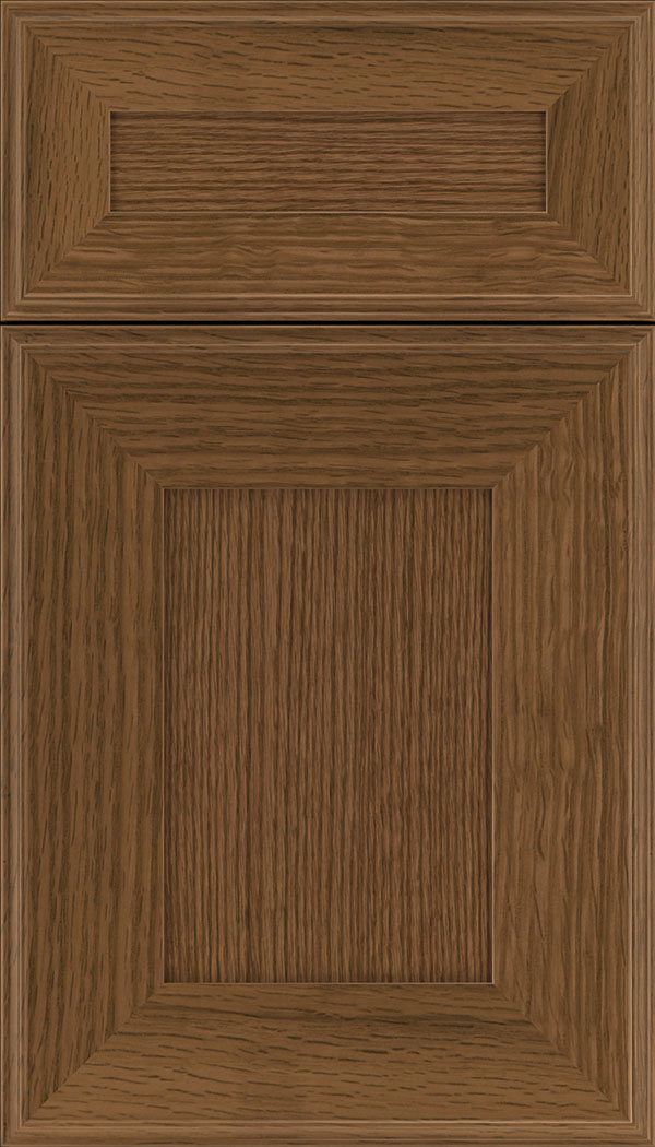 Elan 5pc Rift Oak flat panel cabinet door in Sienna