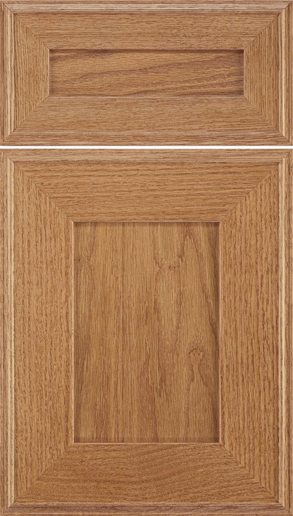 Elan 5pc Rift Oak flat panel cabinet door in Spice