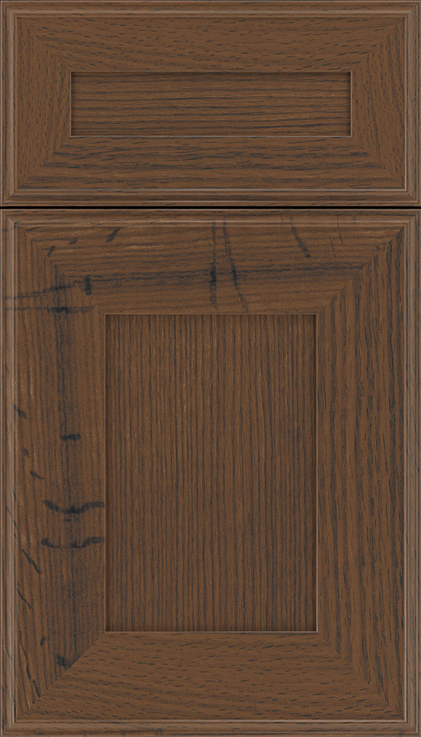 Elan 5pc Rift Oak flat panel cabinet door in Toffee