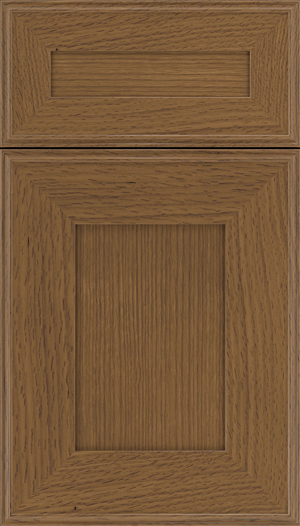Elan 5pc Rift Oak flat panel cabinet door in Tuscan