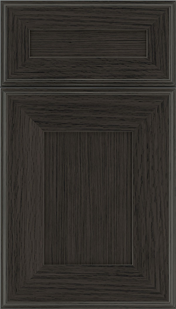 Elan 5pc Rift Oak flat panel cabinet door in Weathered Slate