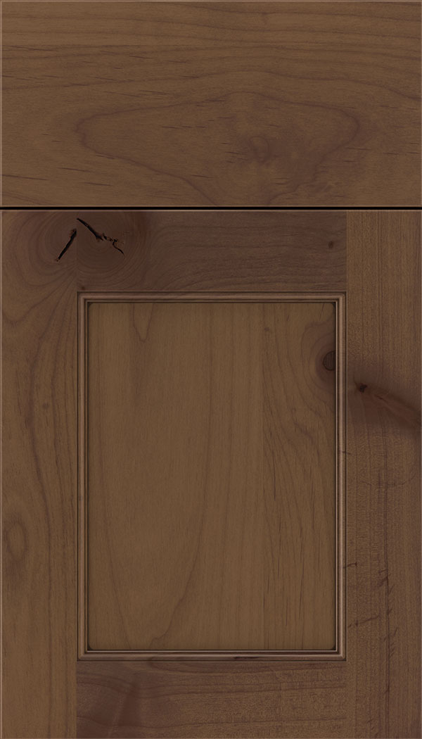 Lexington Alder recessed panel cabinet door in Sienna with Mocha glaze