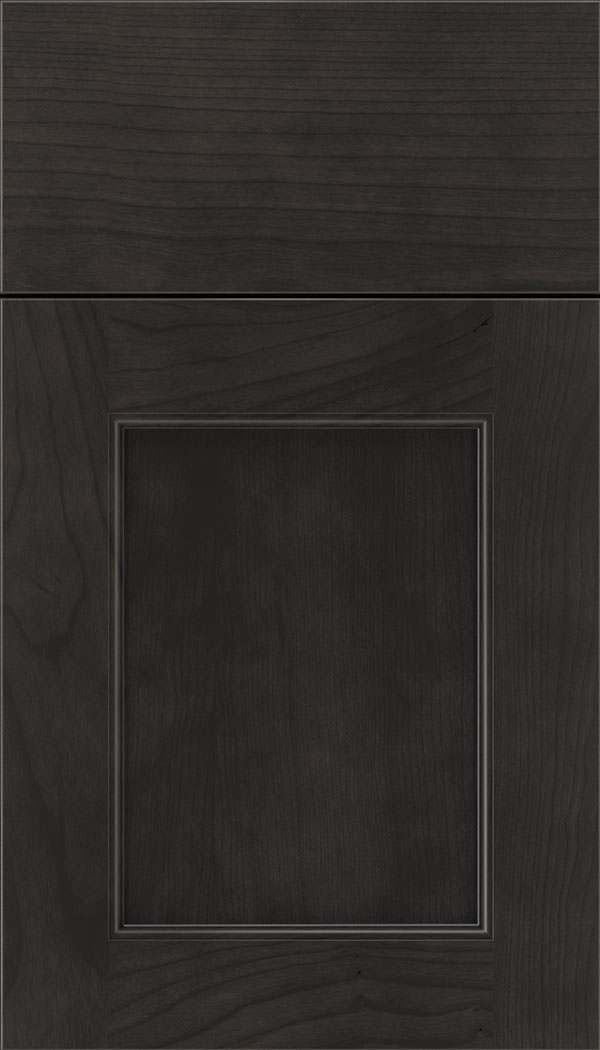 Lexington Cherry recessed panel cabinet door in Charcoal