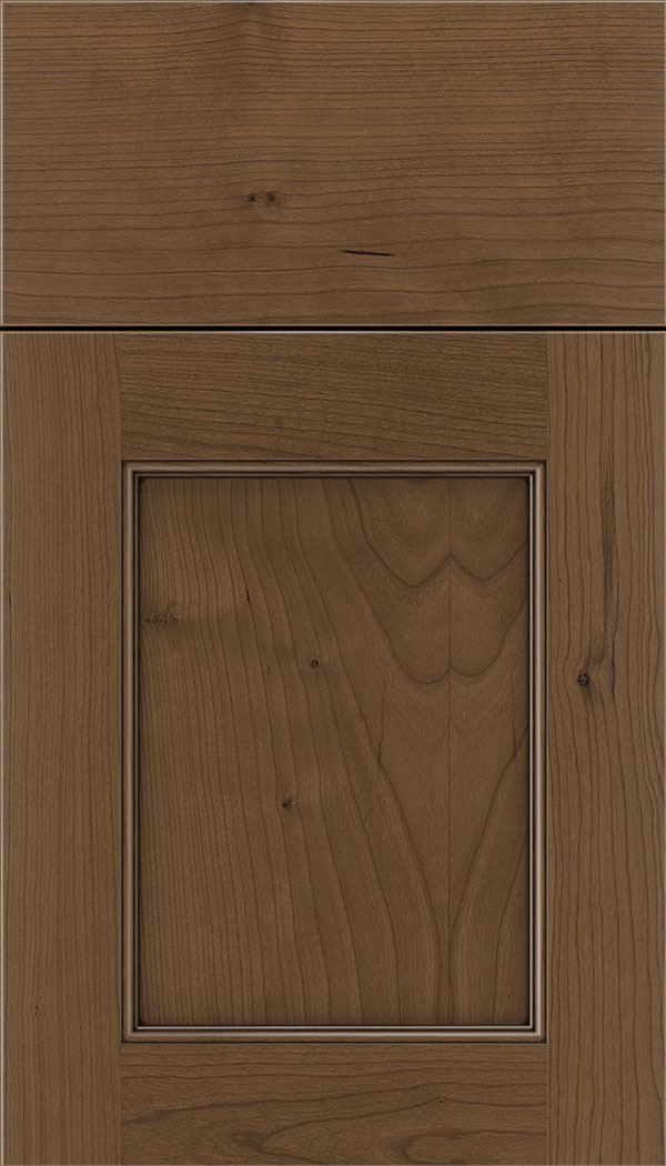 Lexington Cherry recessed panel cabinet door in Toffee with Mocha glaze