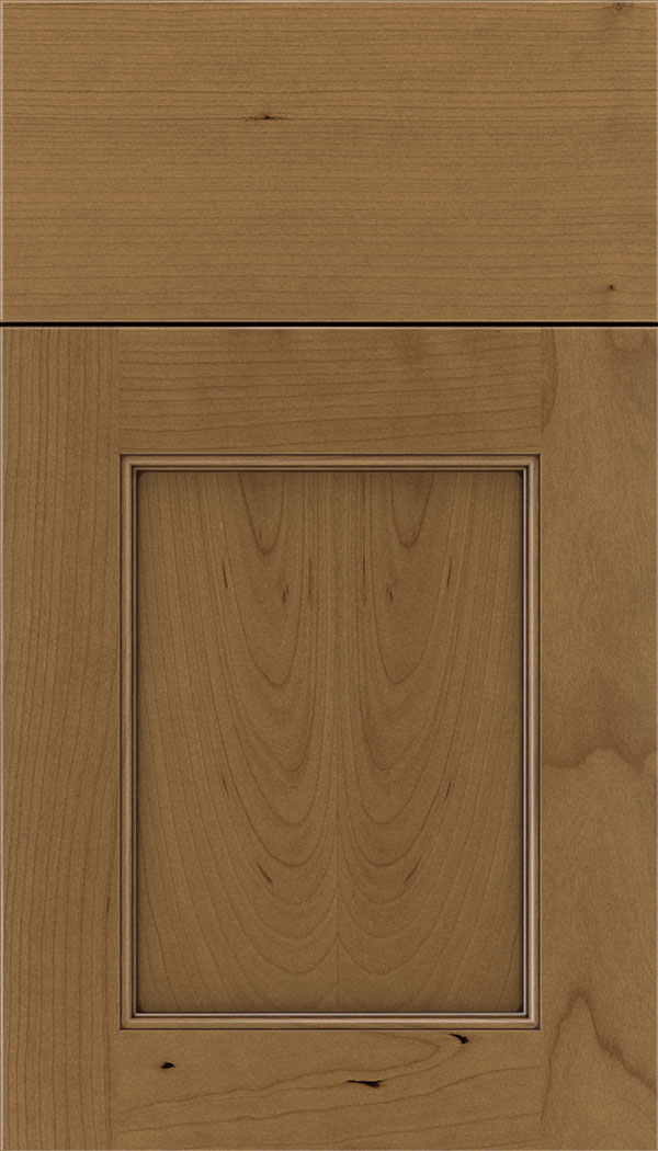 Lexington Cherry recessed panel cabinet door in Tuscan with Mocha glaze