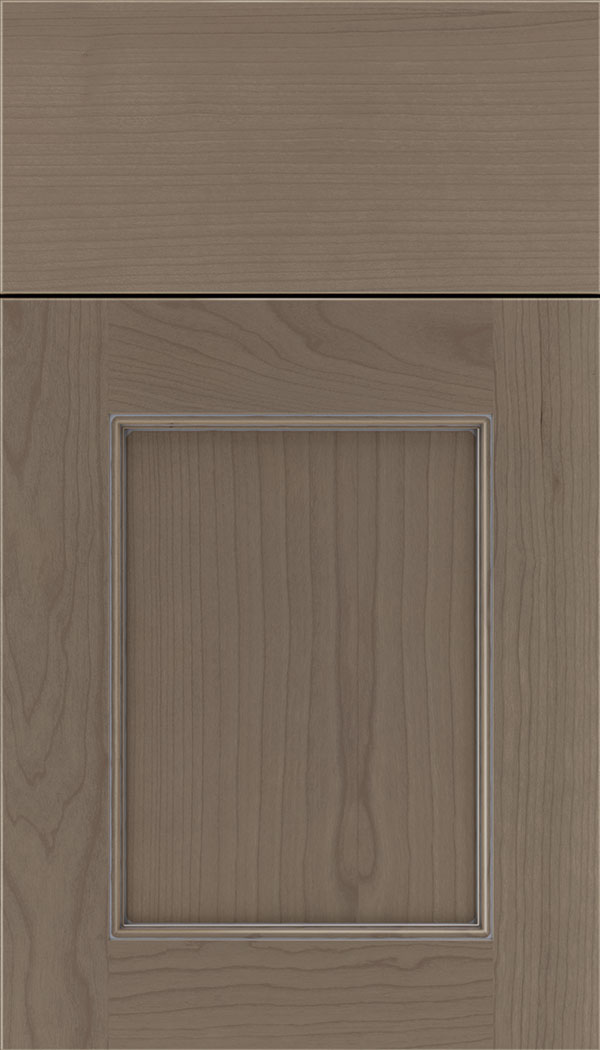 Lexington Cherry recessed panel cabinet door in Winter with Pewter glaze