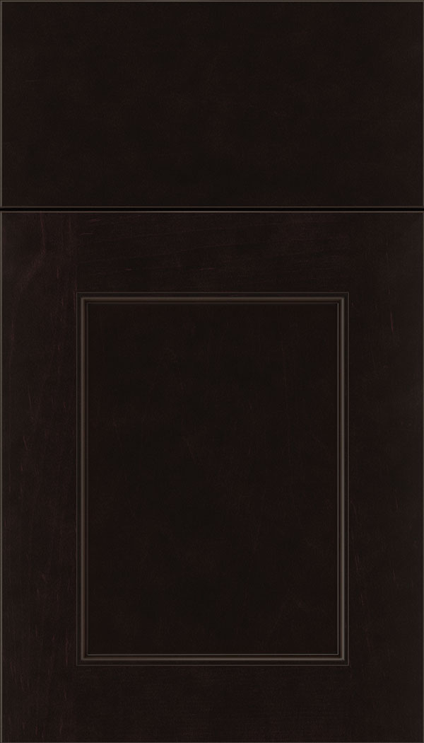 Lexington Maple recessed panel cabinet door in Espresso with Black glaze